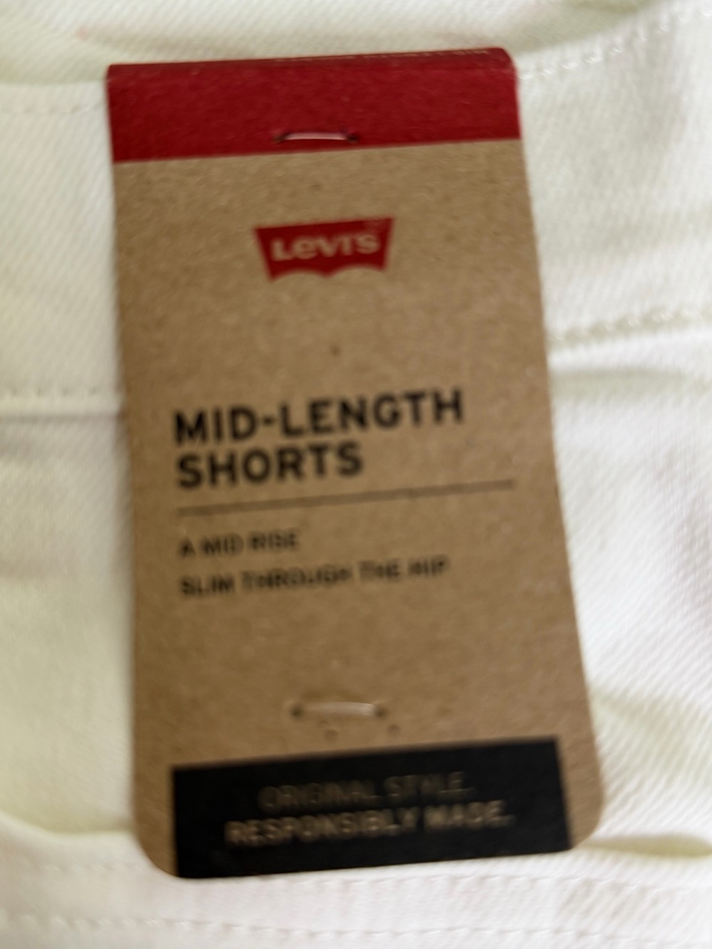 Levi's White Women's Mid-Length Jean Shorts - Picture 3 of 9